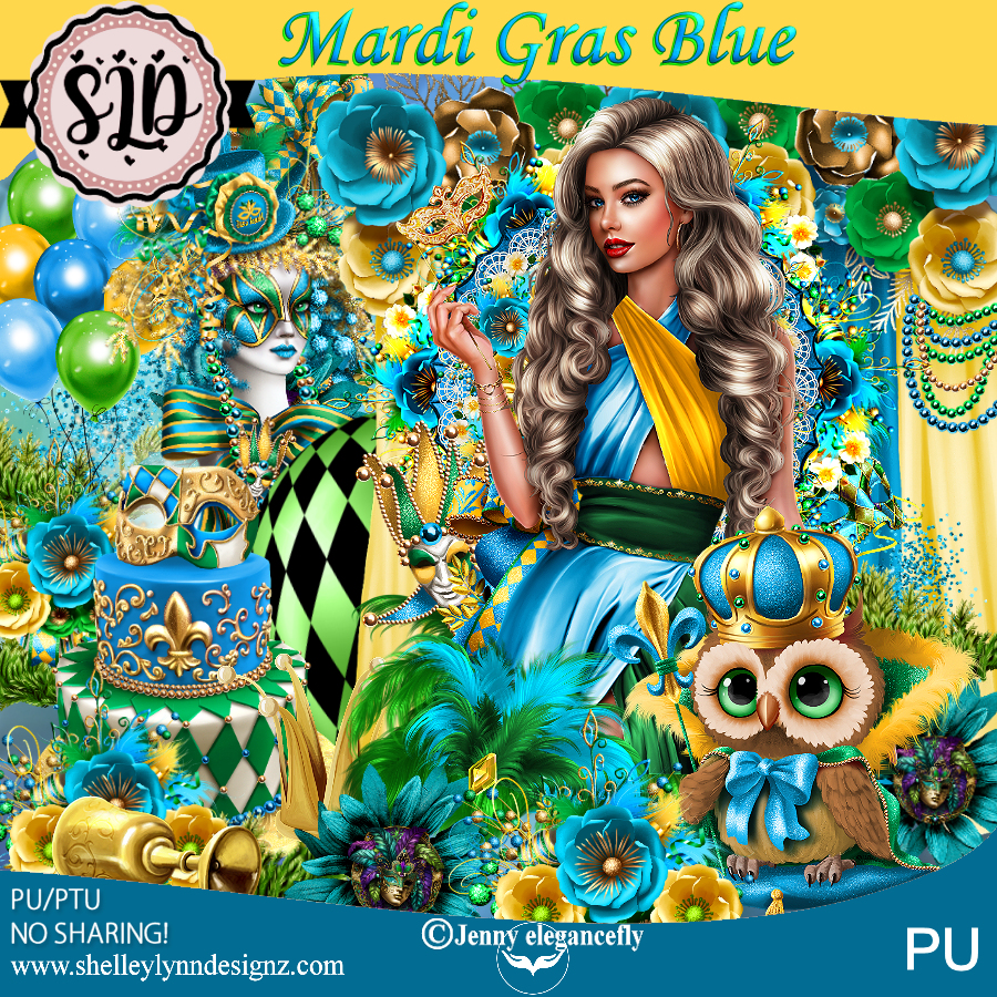 Mardi Gras Blue - Click Image to Close